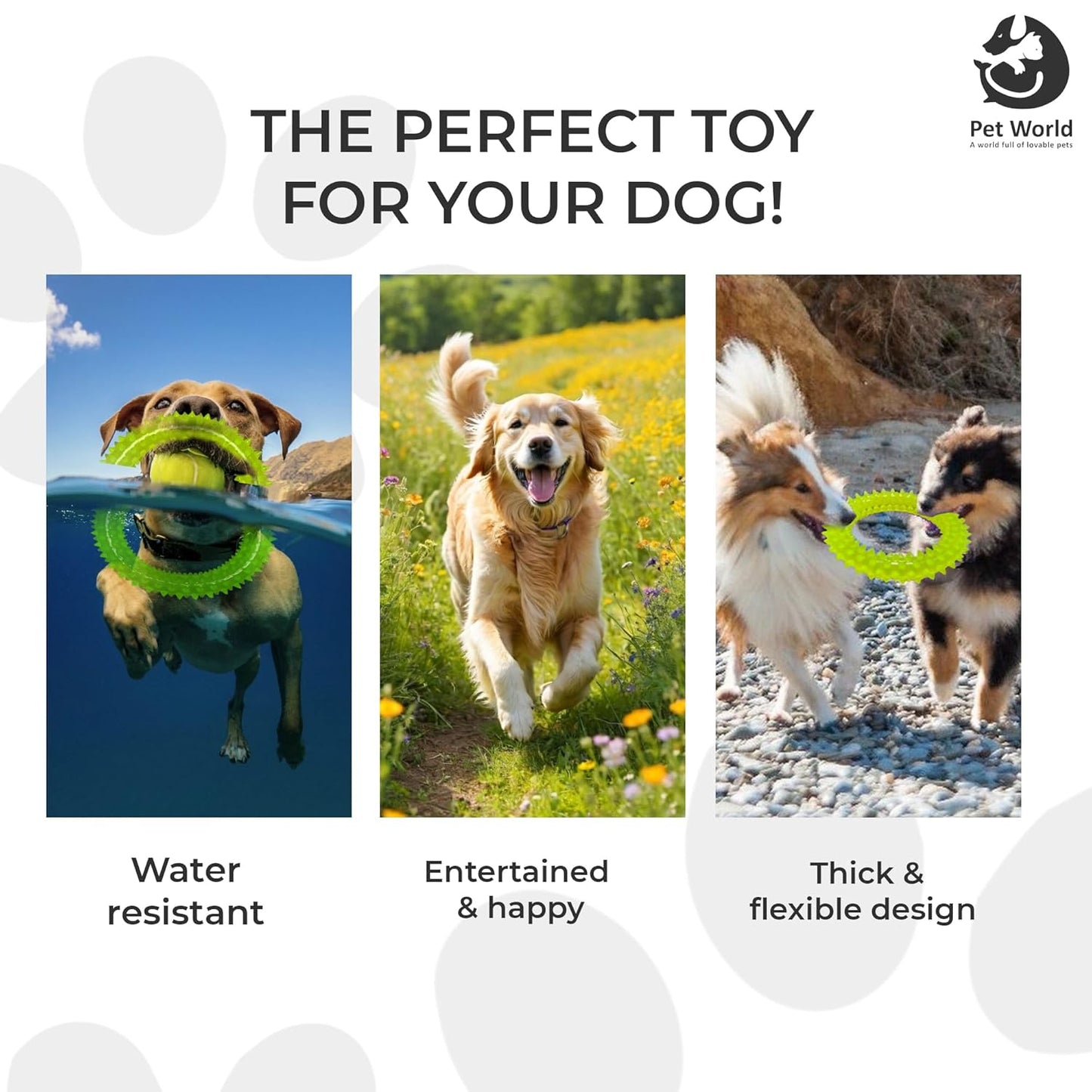 Tailworld Rubber Spike Ring Dog Toy