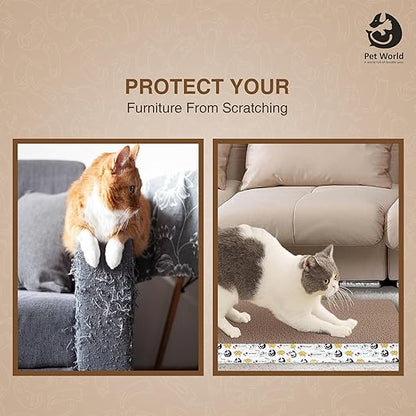 Tailworld Cat Scratcher with Straight Shape & 10ML Catnip (48x24x5)