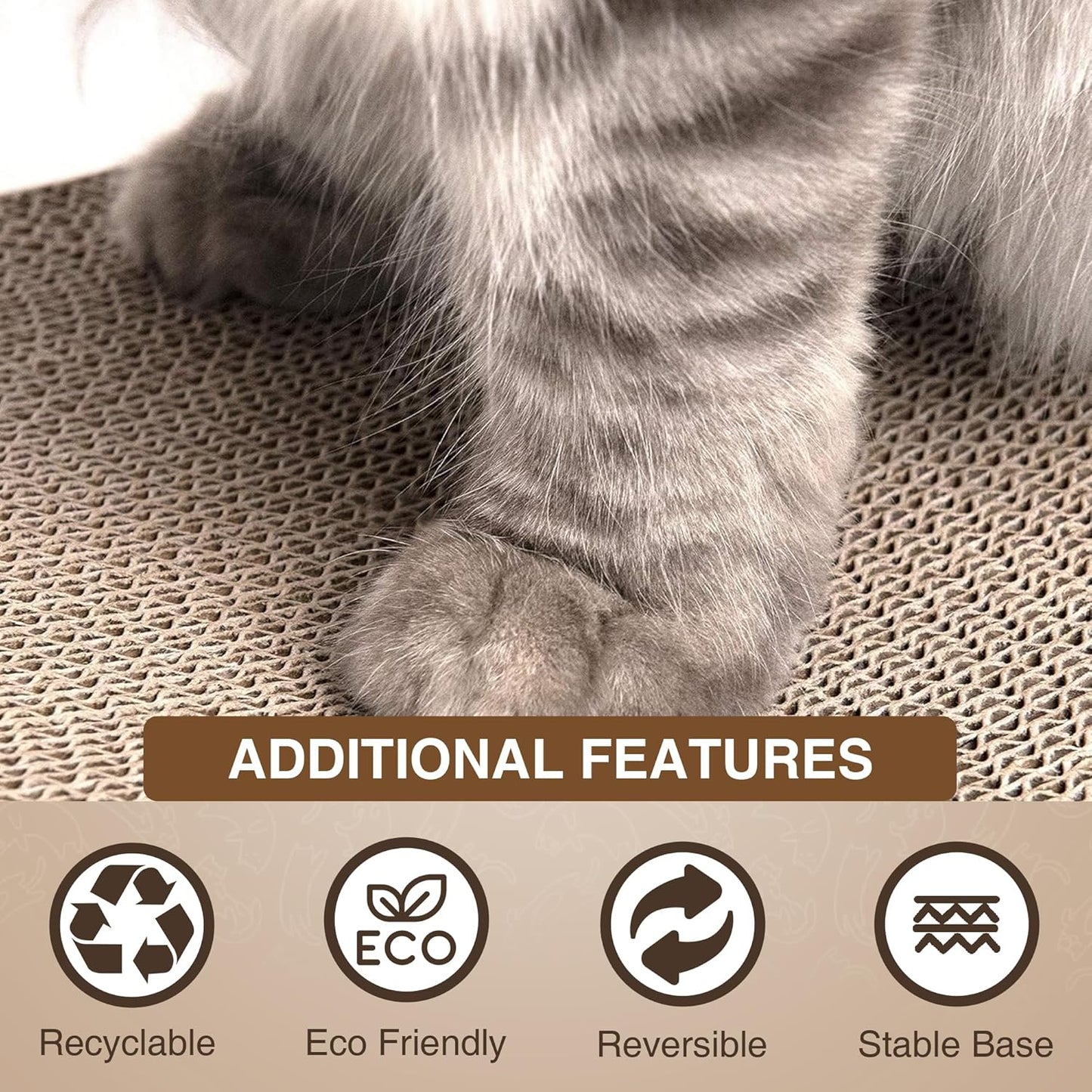 Tailworld Cat Scratcher with Tray & Catnip