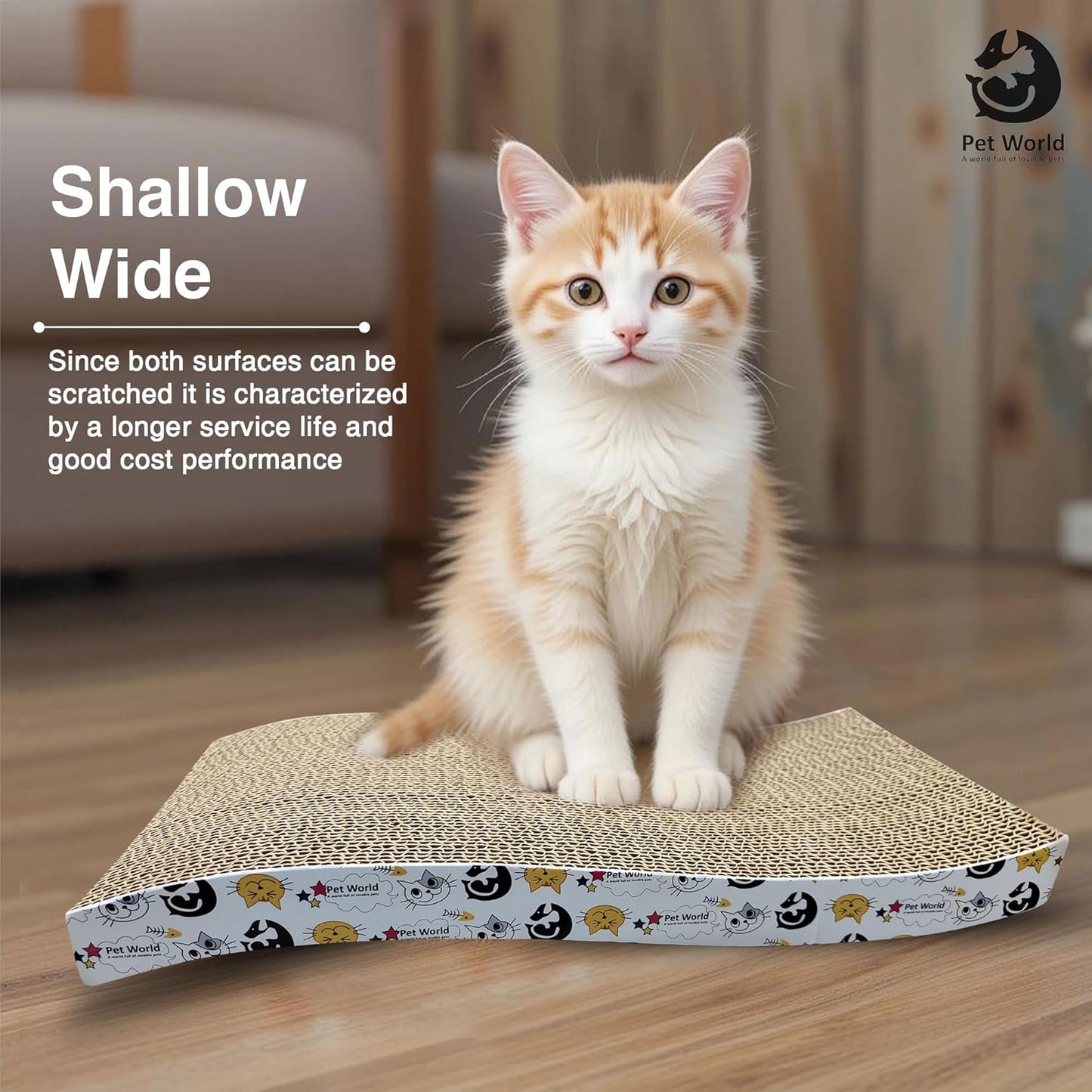 Tailworld Cat Scratcher Reversible Shallow with Catnip