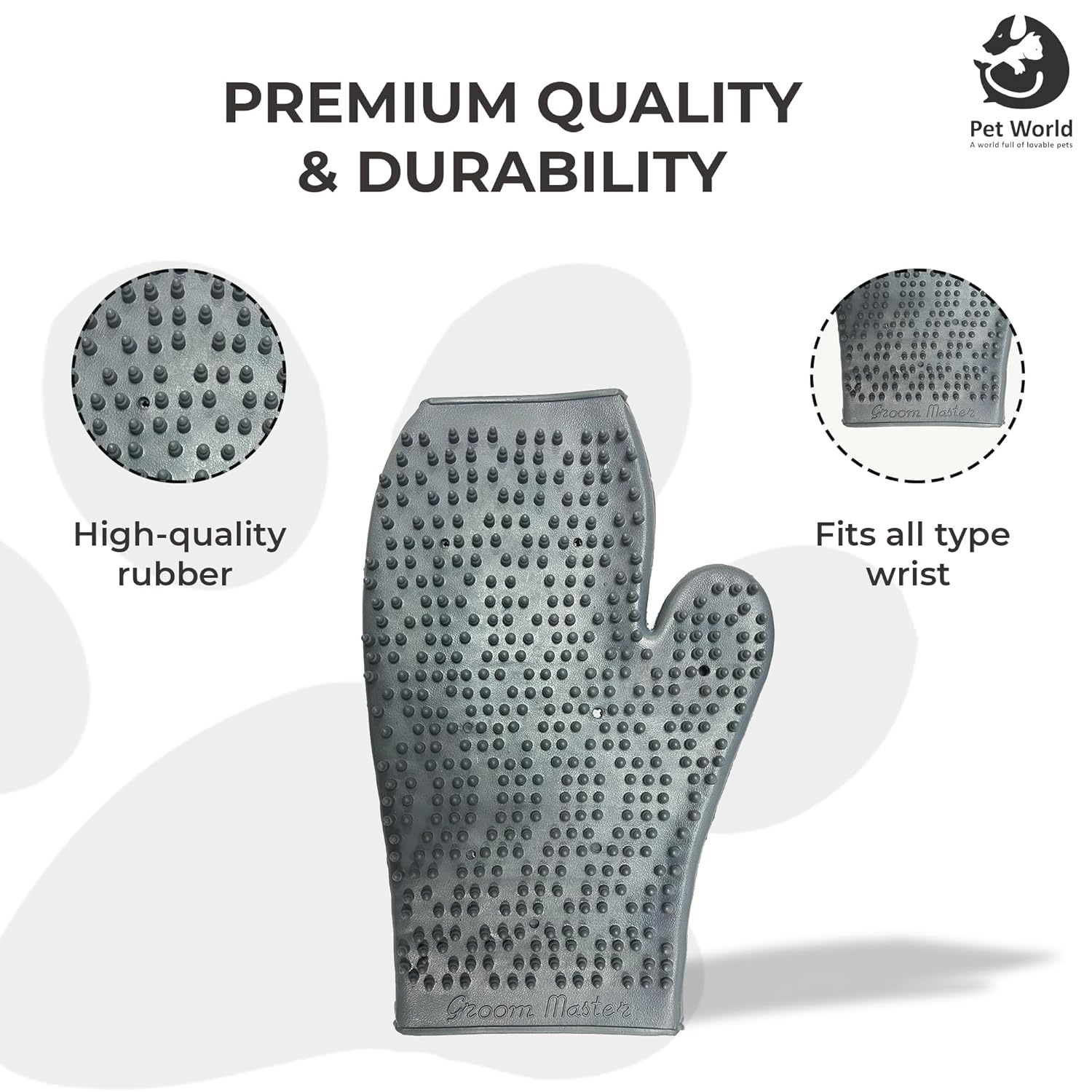 premium quality rubber glove for pets