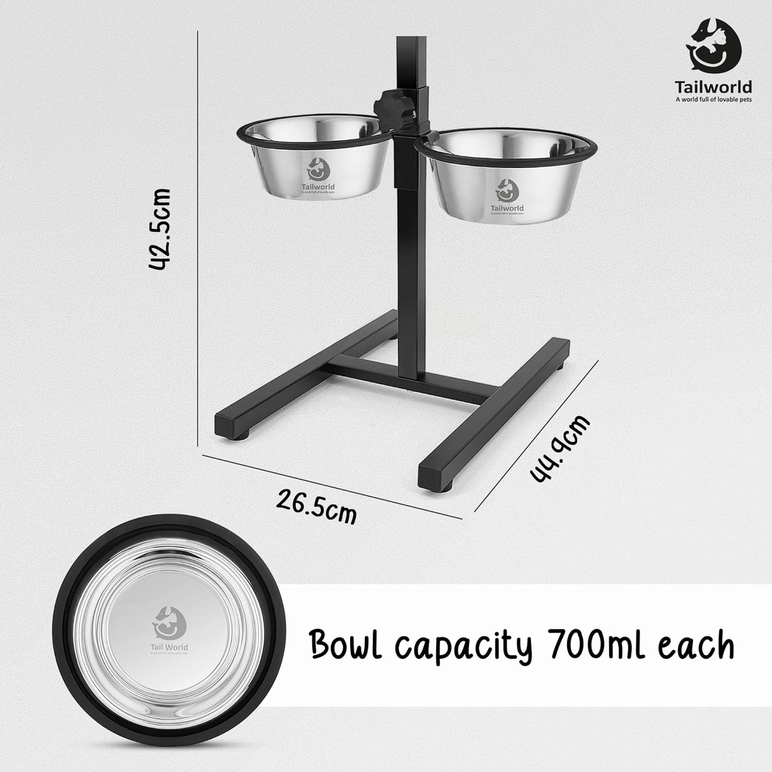 elevated dog bowl stand