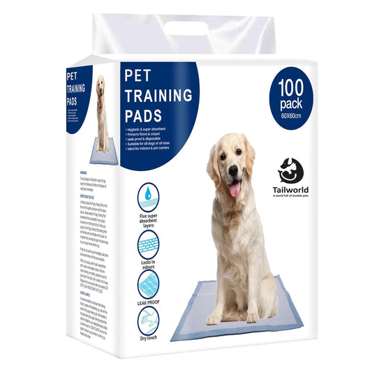 Tailworld Dog Training Pads - Pack of 100 (60 X 60 cm)